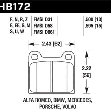 Hawk Motorsports Brake Pads - HB172M.595