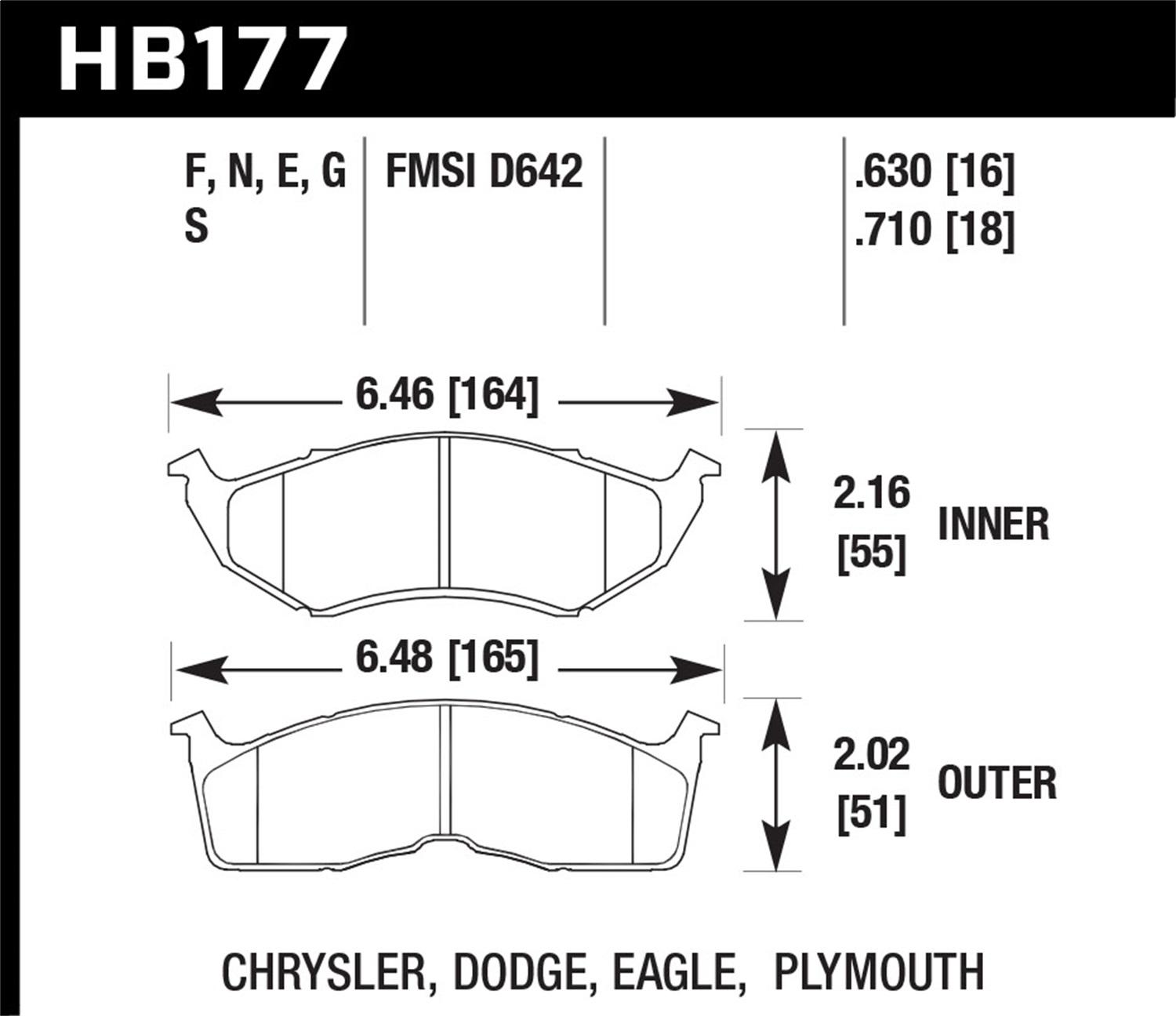 Hawk Er-1 Disc Brake Pad - HB177D.630