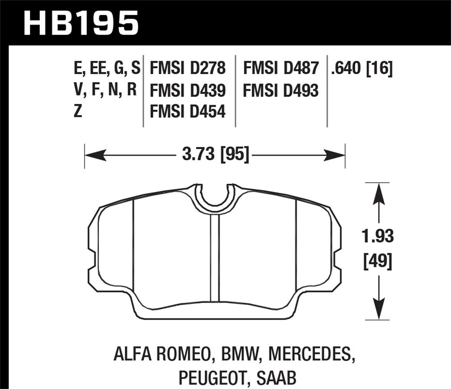 Hawk Street Brake Pads - HB195Z.640