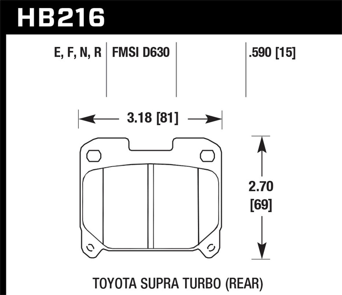 Hawk Street Brake Pads - HB216N.590