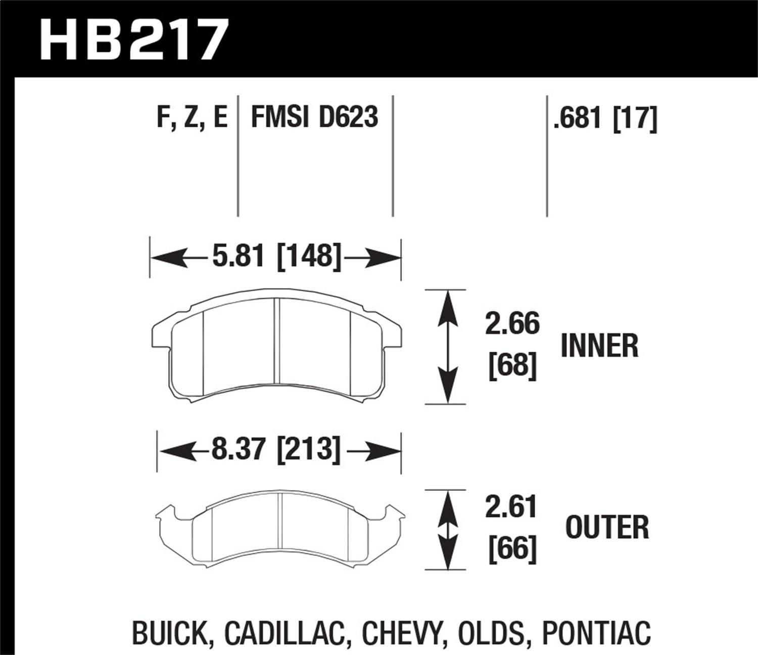 Hawk Street Brake Pads - HB217Z.681