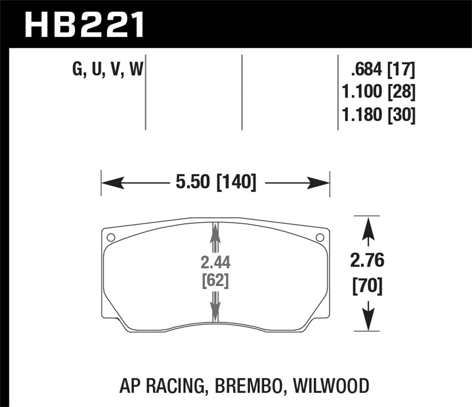 Hawk Er-1 Disc Brake Pad - HB221D1.10