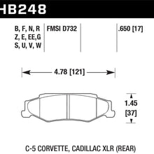 Hawk Motorsports Brake Pads (2004-2009 XLR,1997-2013 Corvette) - HB248V.650