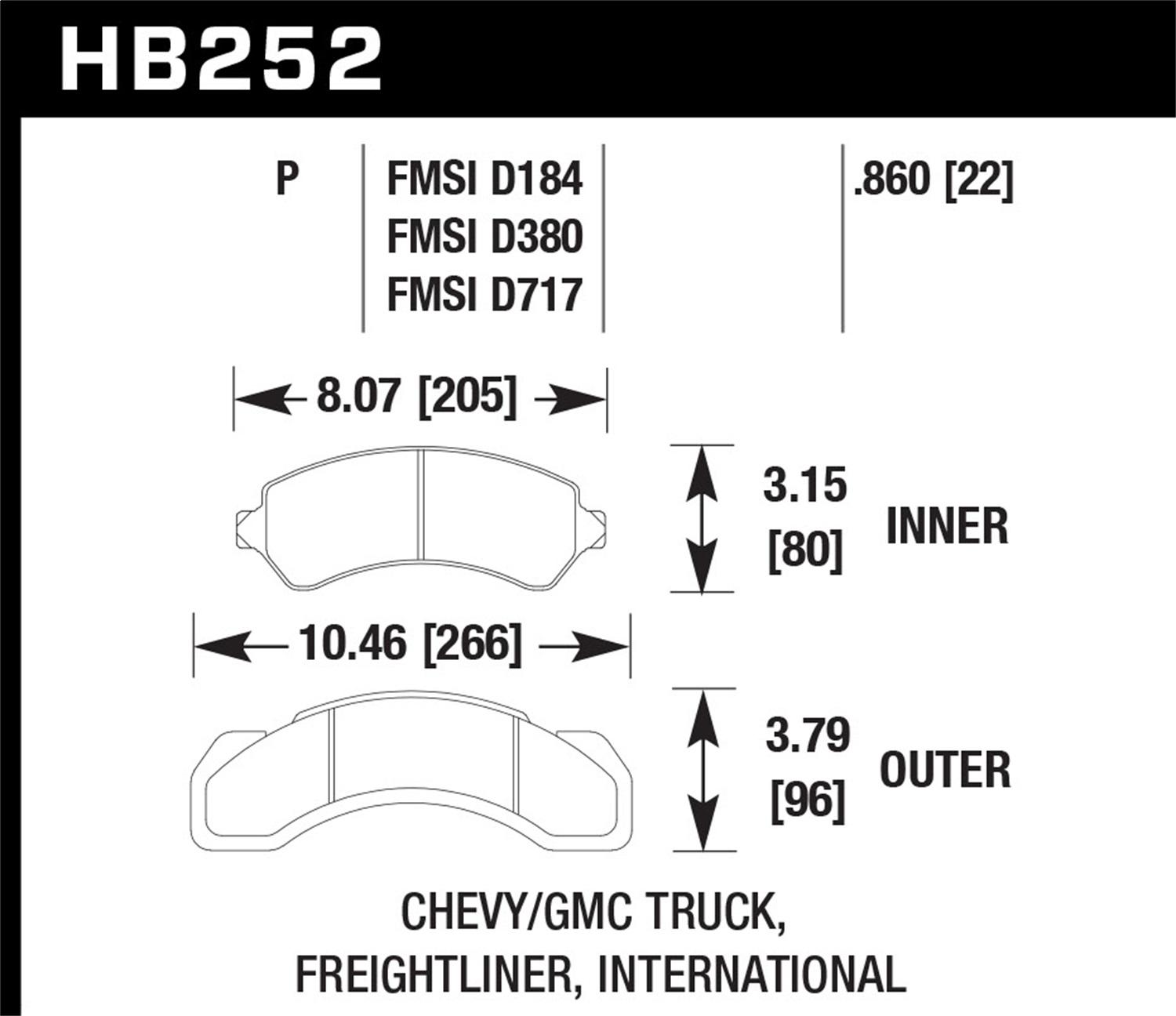 Hawk Super Duty (1997-1999 P30) - HB252P.860
