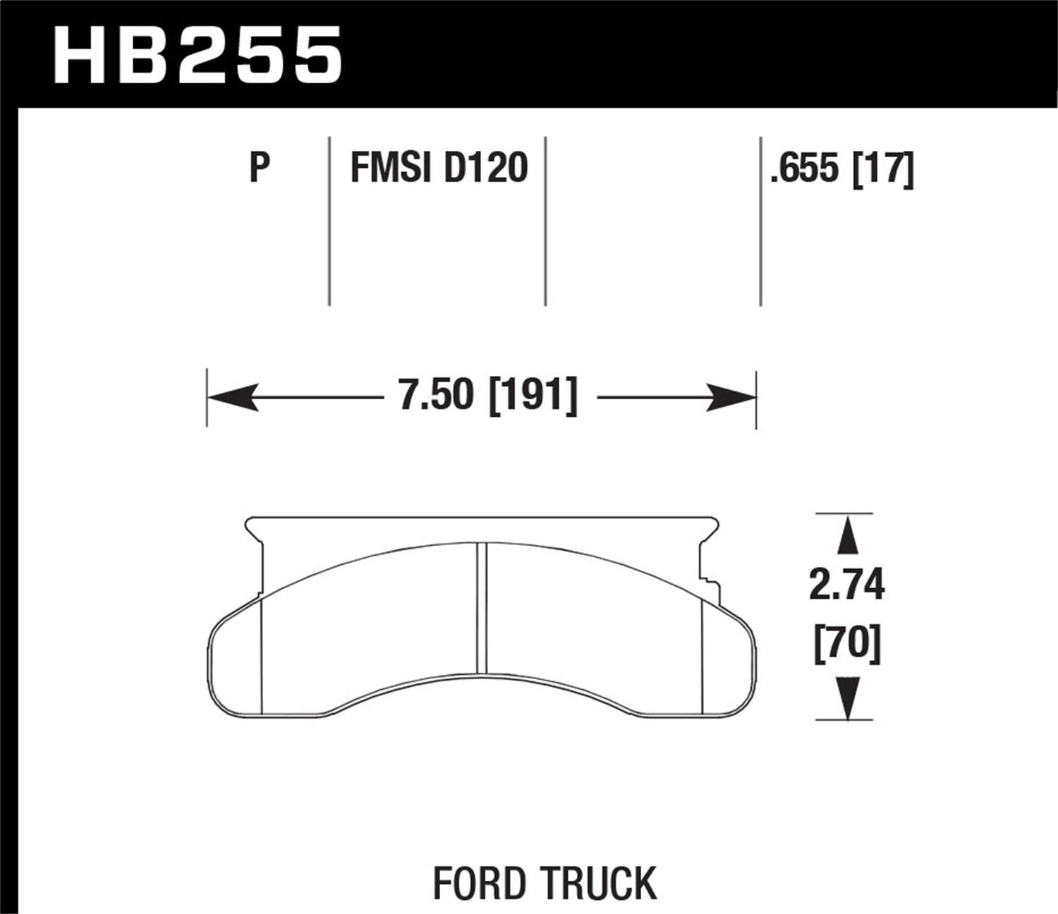 Hawk Street Brake Pads - HB255P.655