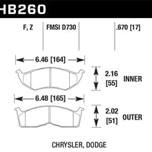 Hawk Street Brake Pads - HB260F.670
