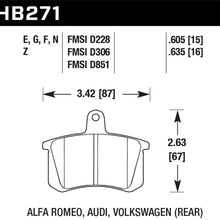 Hawk Street Brake Pads - HB271F.635