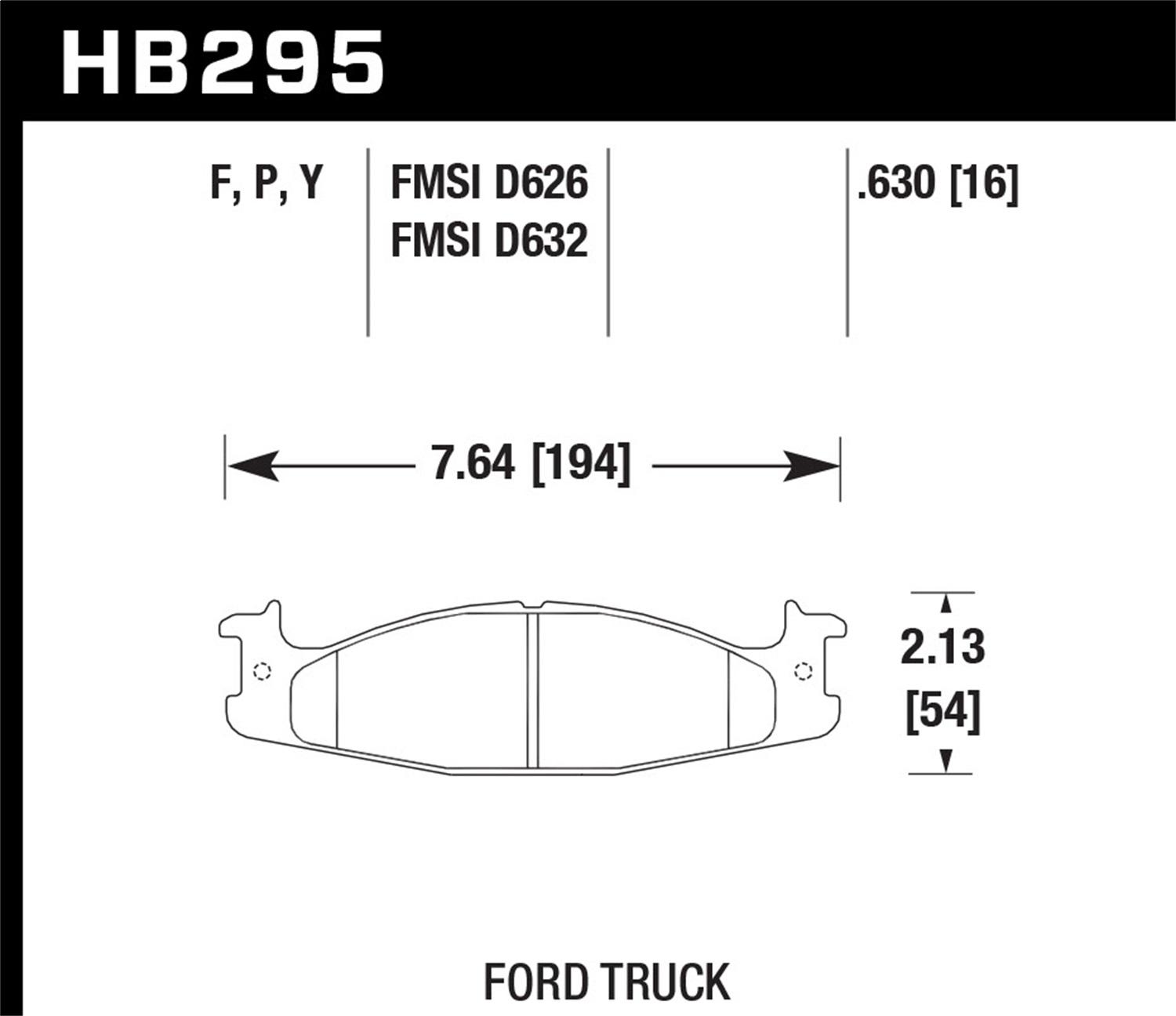 Hawk Street Brake Pads - HB295Y.630