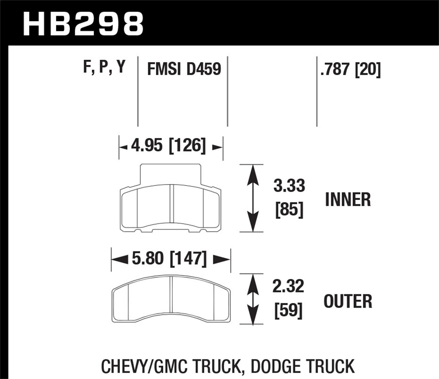 Hawk Street Brake Pads - HB298P.787