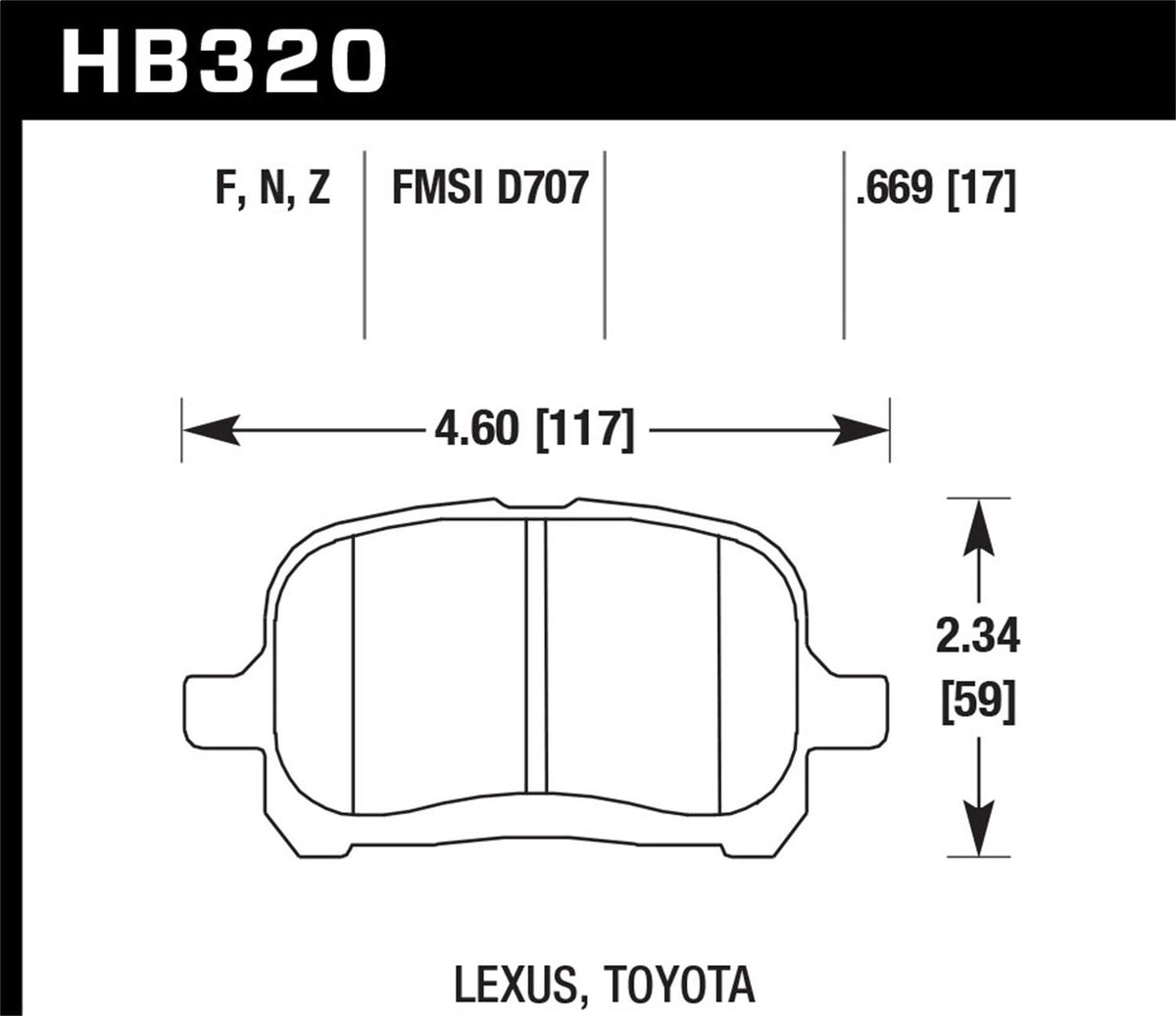 Hawk Street Brake Pads - HB320F.669