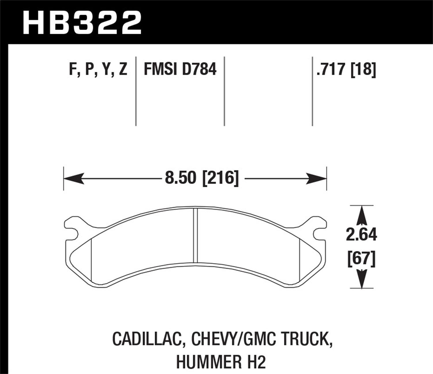Hawk Street Brake Pads - HB322Z.717
