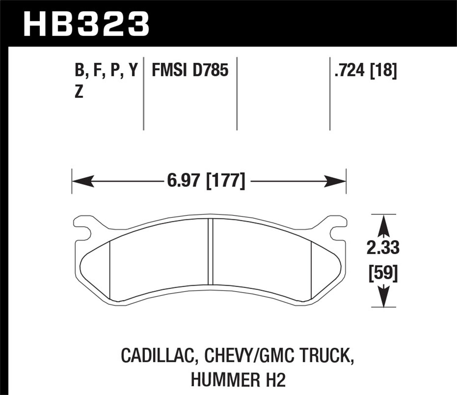 Hawk Street Brake Pads - HB323B.724
