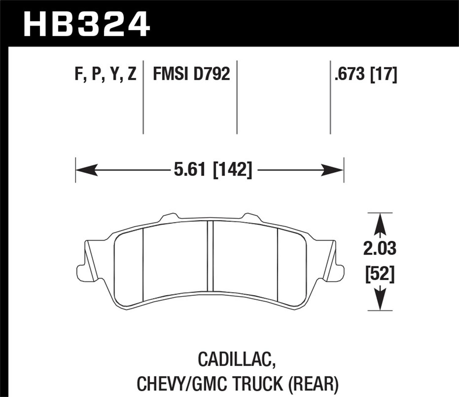 Hawk Street Brake Pads - HB324P.673