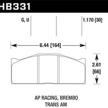Hawk Motorsports Brake Pads - HB331U1.17