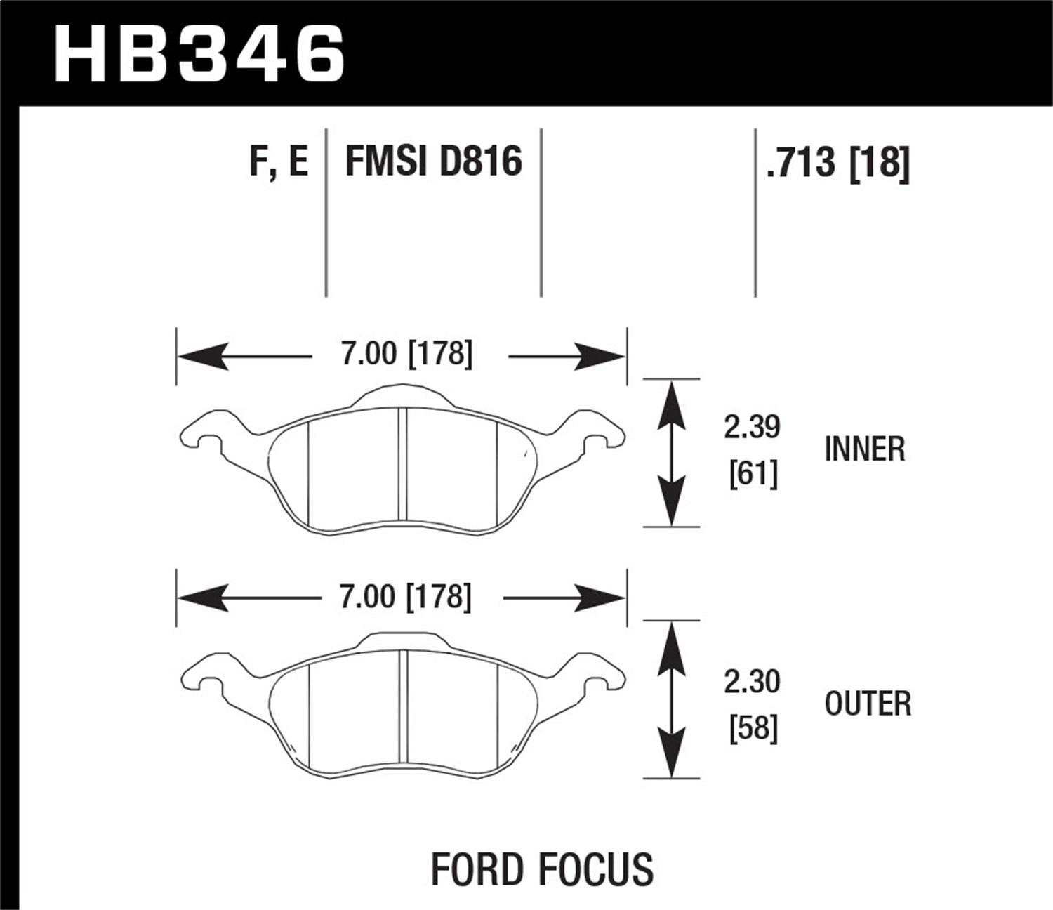Hawk HPS (2000-2004 Focus) - HB346F.713