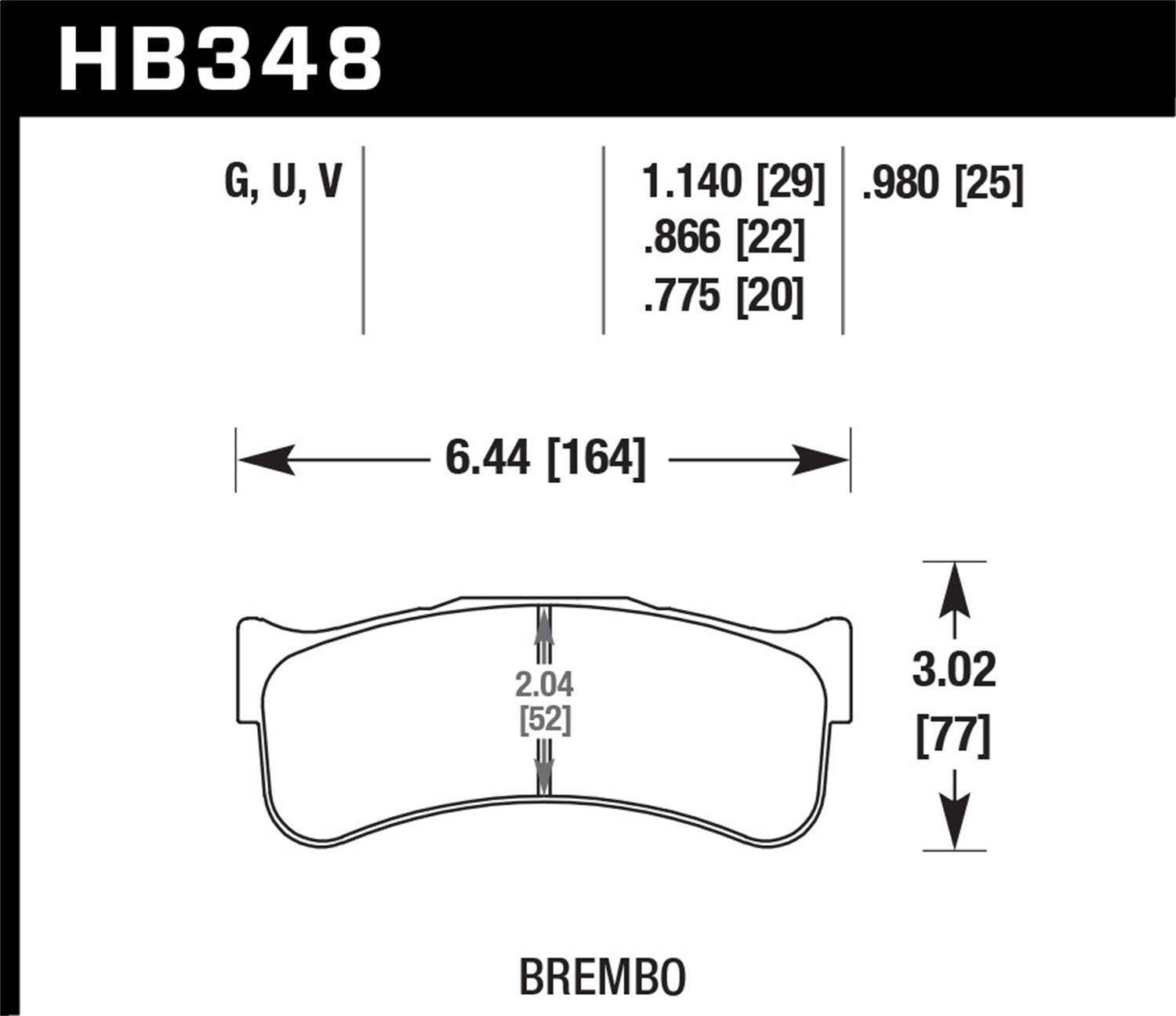Hawk Motorsports Brake Pads - HB348V.866