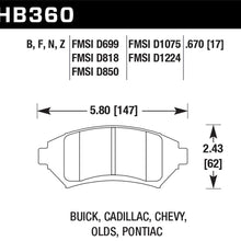 Hawk Street Brake Pads - HB360B.670
