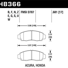 Hawk Motorsports Brake Pads - HB366E.681