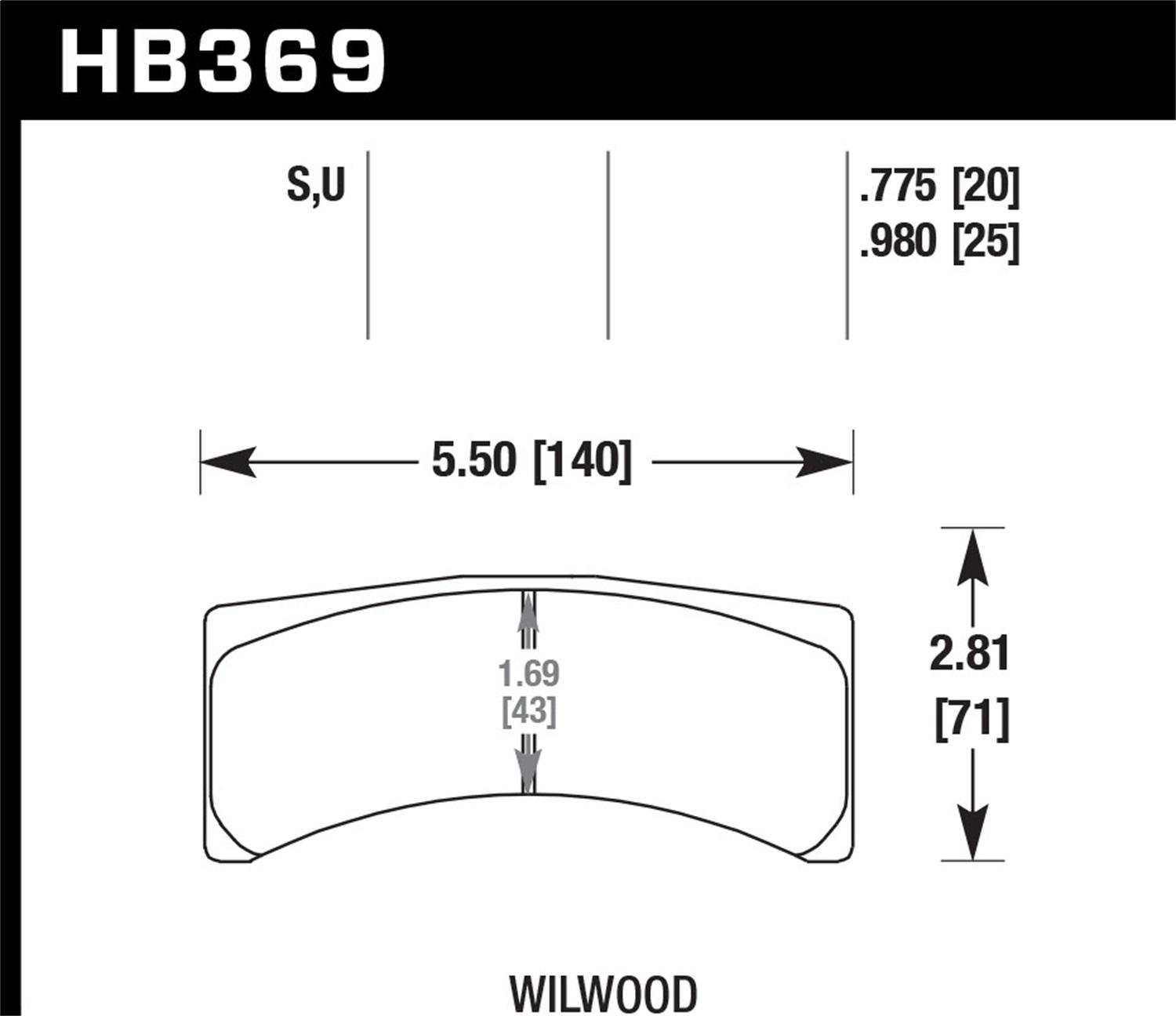 Hawk Motorsports Brake Pads - HB369S.775