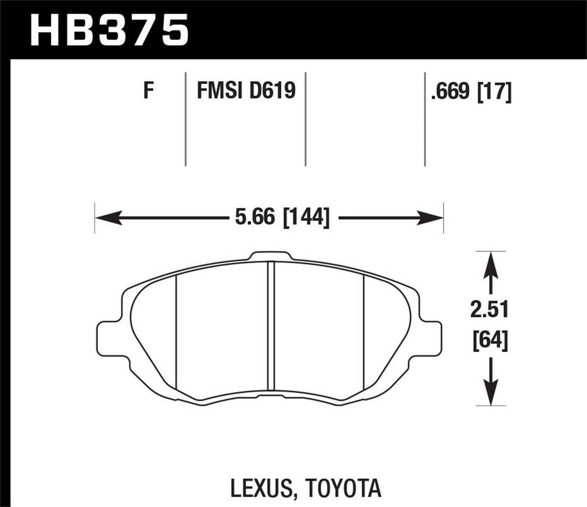 Hawk Street Brake Pads - HB375F.669