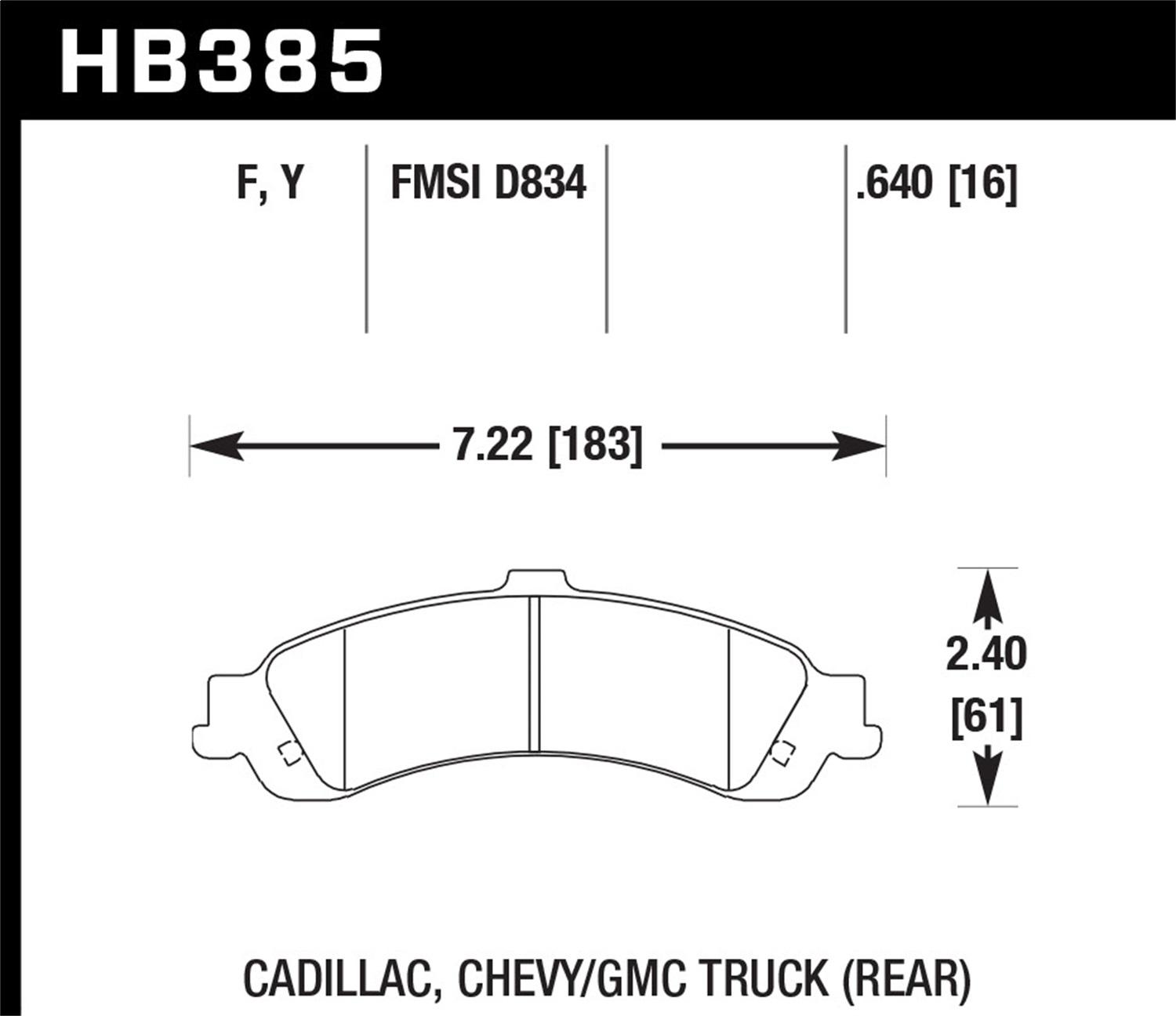 Hawk Street Brake Pads - HB385F.640