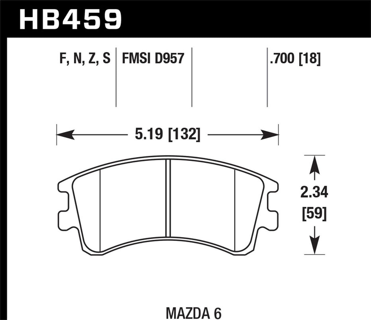 Hawk Hps (2003-2005 6) - HB459F.700