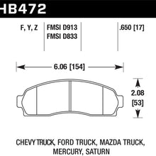 Hawk Street Brake Pads - HB472Y.650