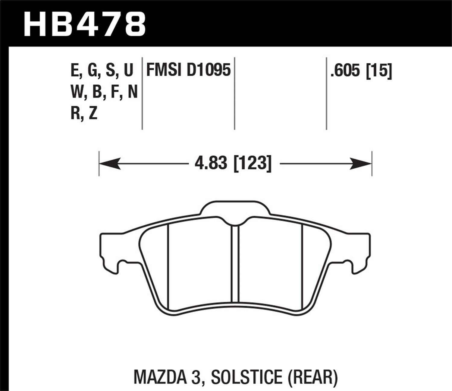 Hawk Performance 2013-2014 Focus ST Blue 9012 Brake Pads (Rear)
