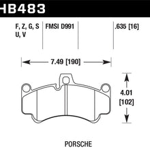 Hawk Street Brake Pads (2004-2005 Porsche Carrera GT,2001-2013 Porsche 911,2005-2010 Porsche Boxster) - HB483Z.635