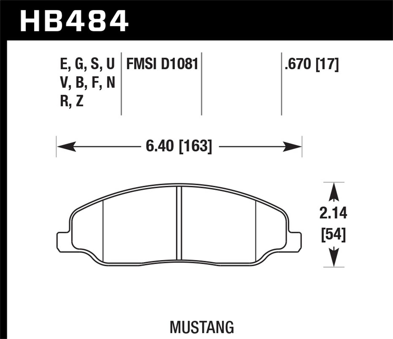 Hawk Muatang Blue Race Brake Pads (Front)