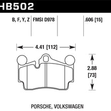 Hawk Street Brake Pads (2007-2015 Q7,2004-2008 Touareg,2003-2009 Porsche Cayenne) - HB502F.606