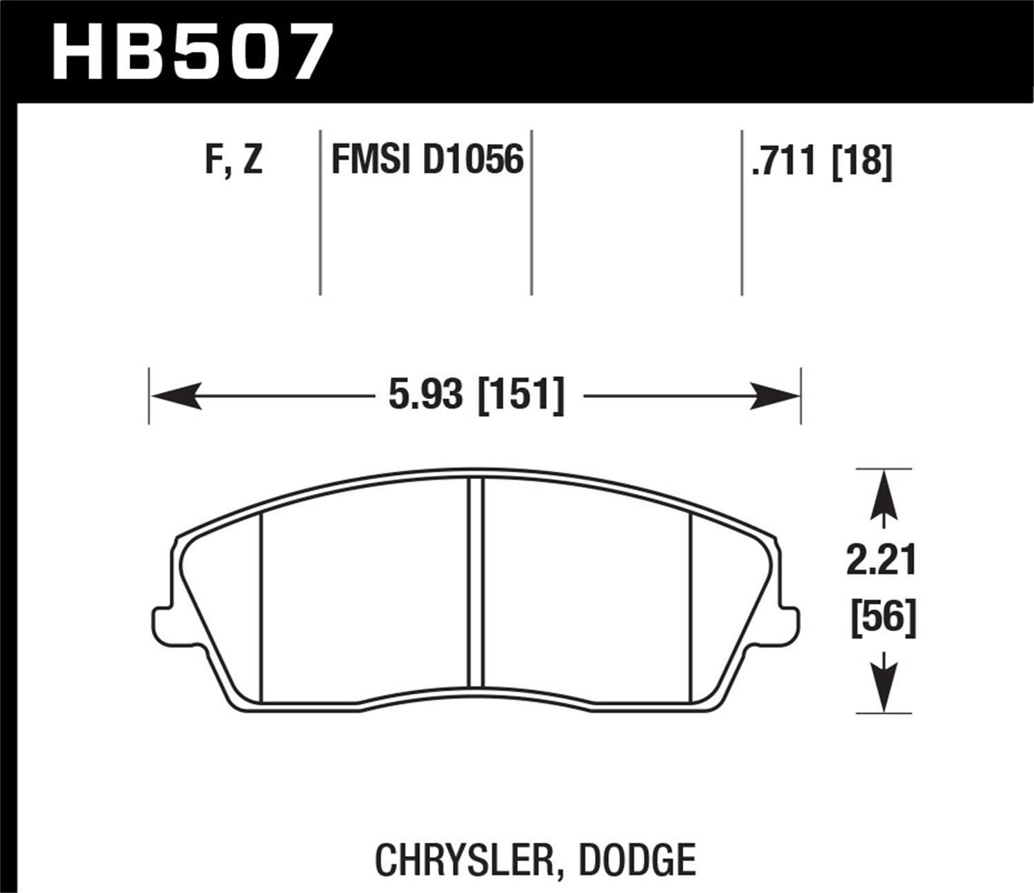 Hawk Street Brake Pads - HB507Z.711
