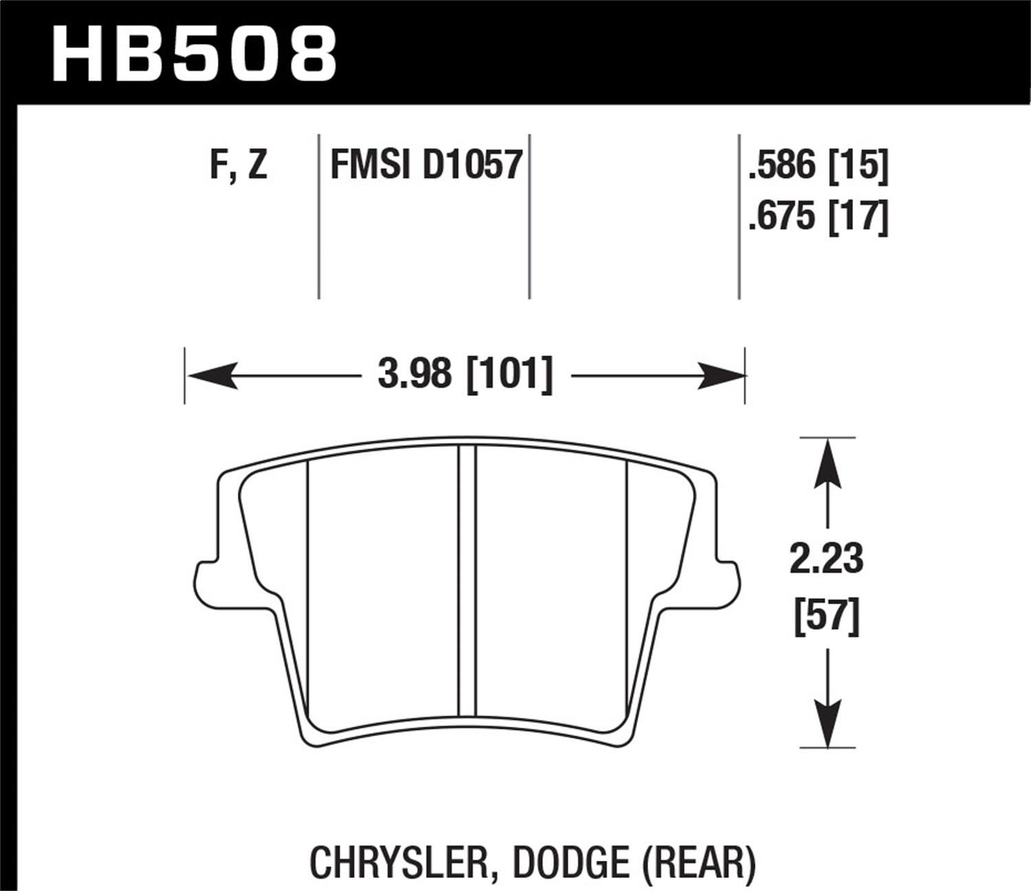 Hawk Street Brake Pads - HB508Z.586