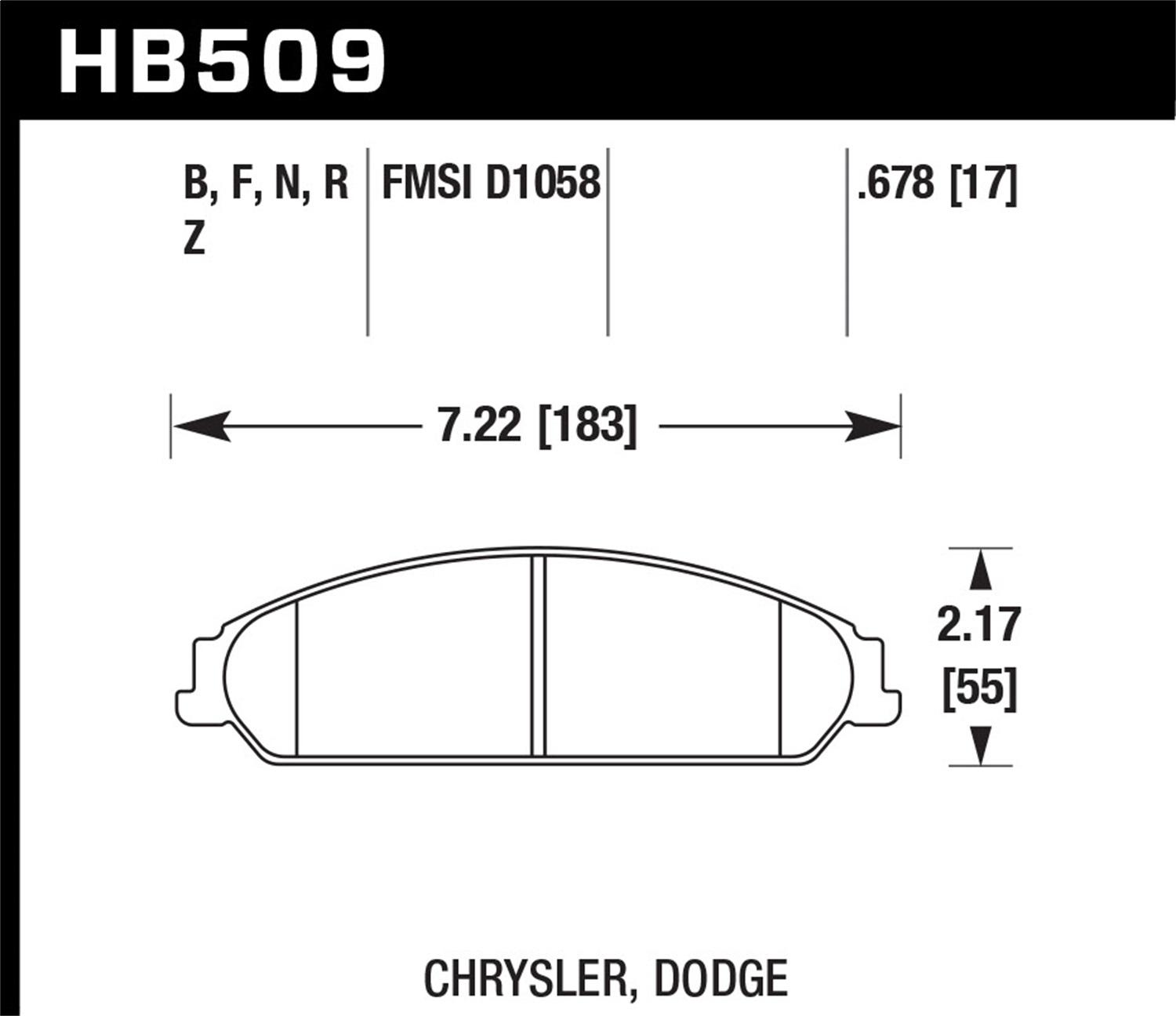 Hawk Street Brake Pads - HB509F.678