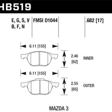 Hawk Motorsports Brake Pads - HB519V.682