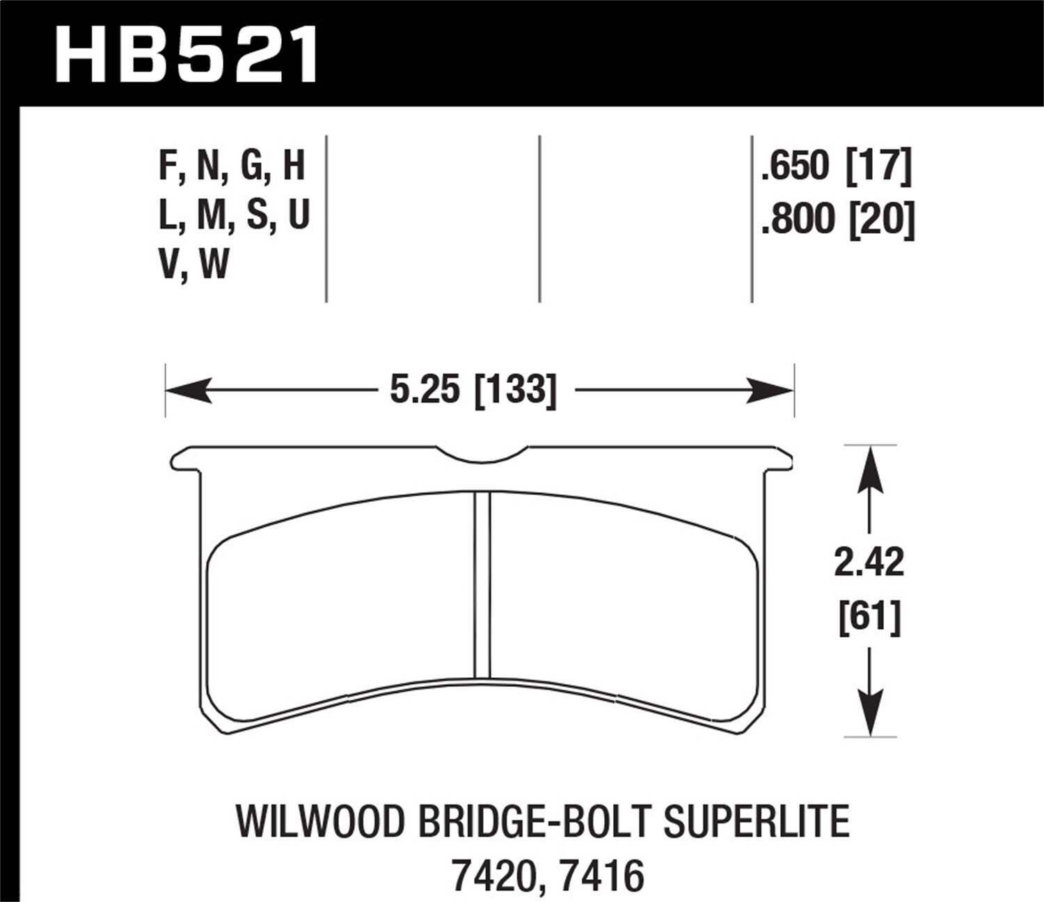 Hawk Er-1 Disc Brake Pad - HB521D.650