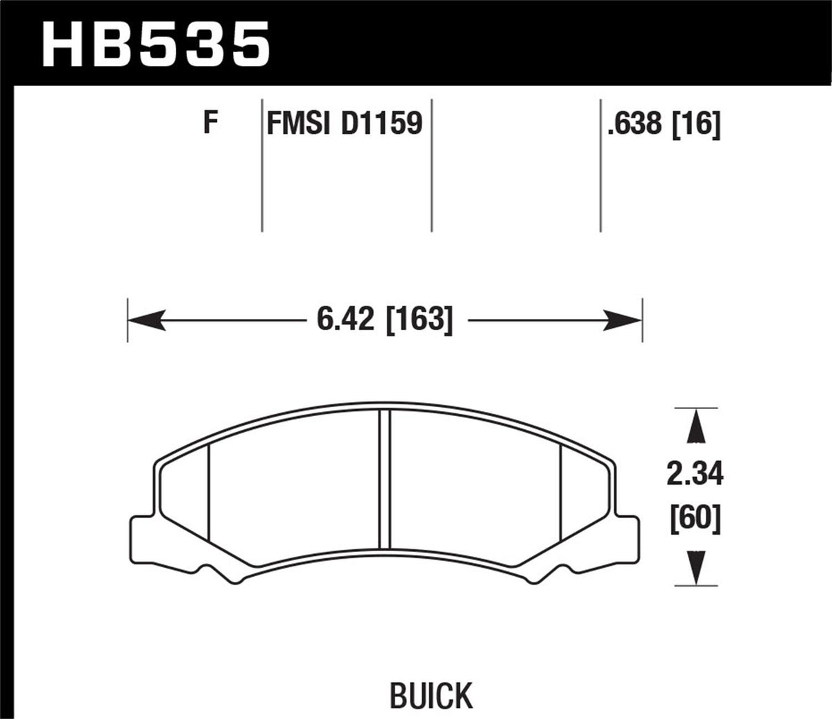 Hawk Street Brake Pads - HB535F.638