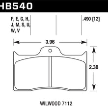 Hawk Motorsports Brake Pads - HB540M.490
