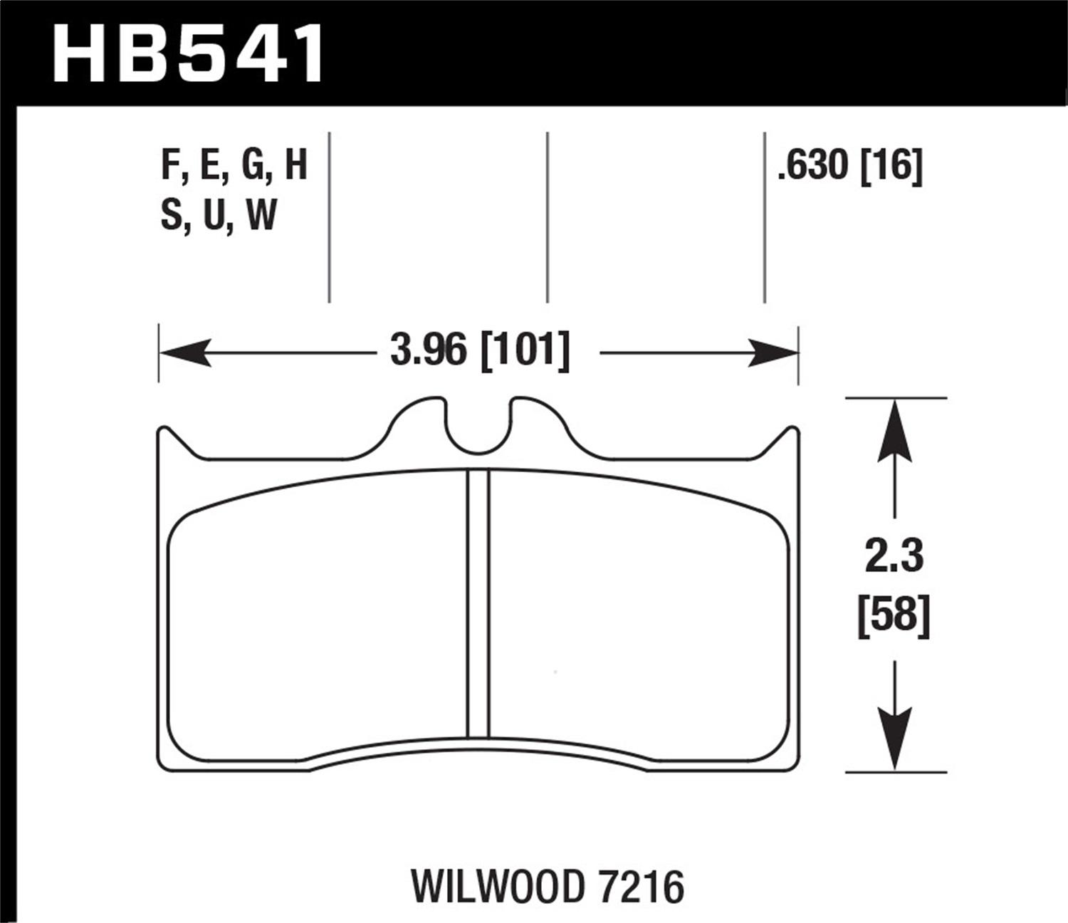 Hawk Motorsports Brake Pads - HB541G.630