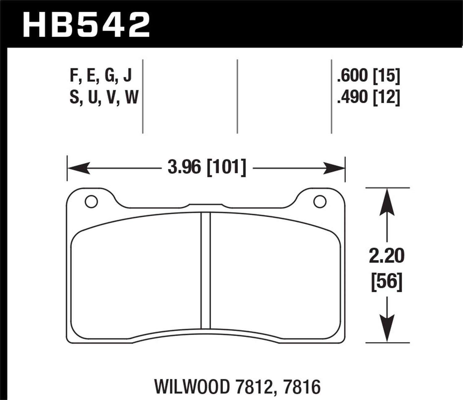 Hawk Street Brake Pads - HB542F.600