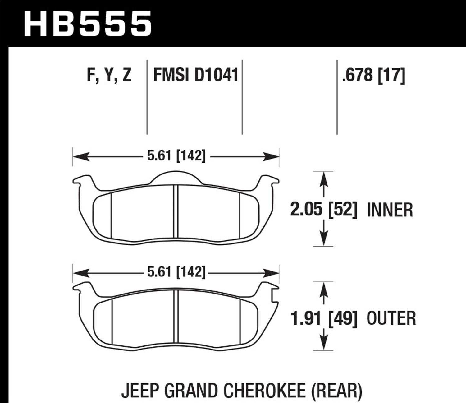 Hawk Street Brake Pads - HB555Z.678