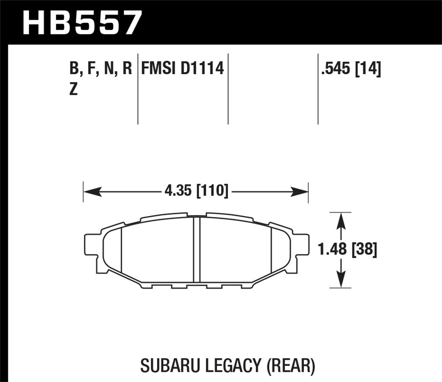 Hawk Street Brake Pads - HB557Z.545