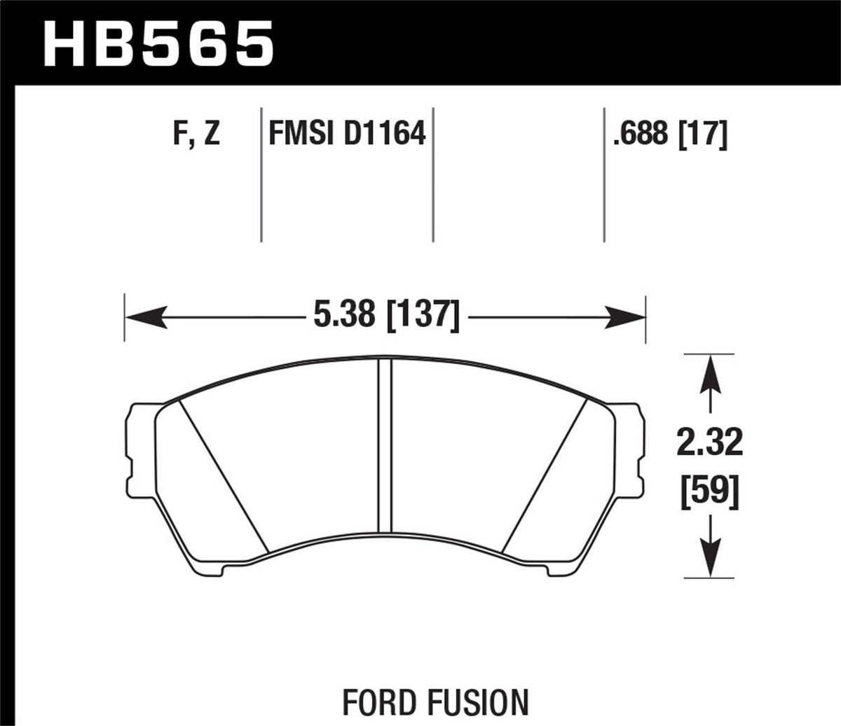Hawk Street Brake Pads - HB565B.688
