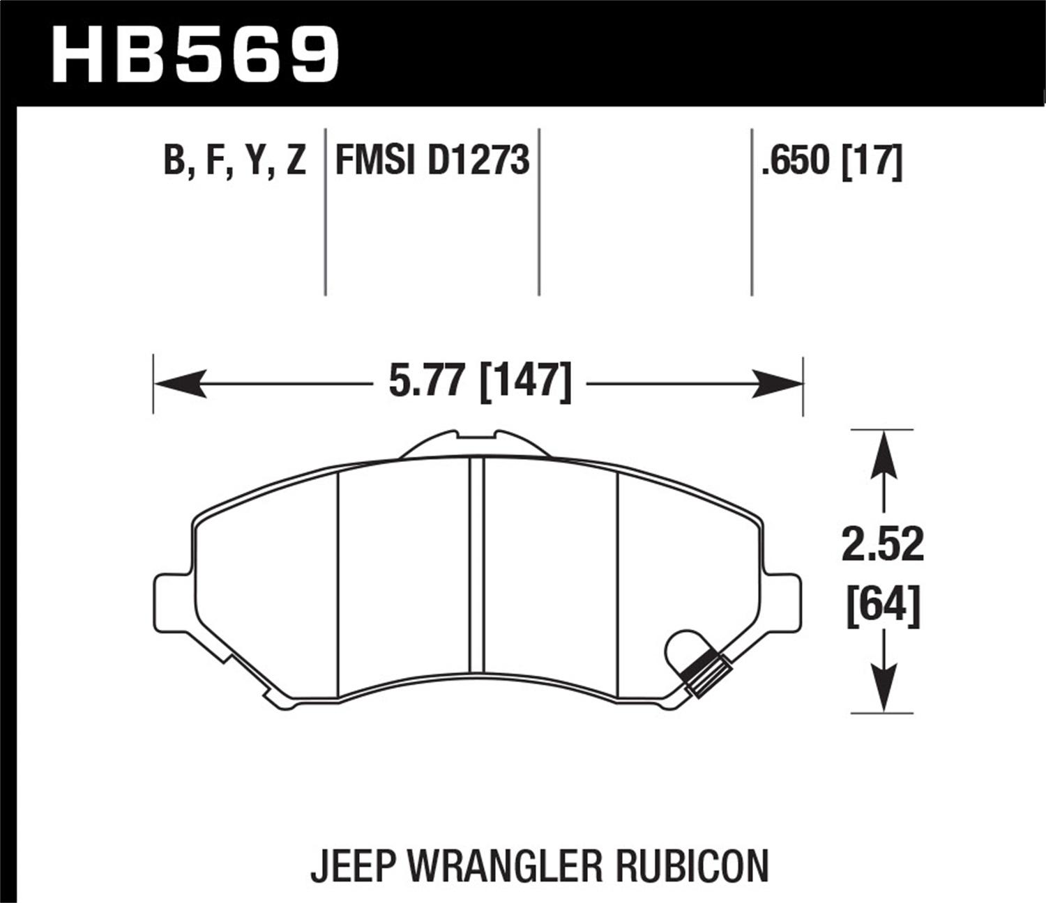 Hawk Street Brake Pads - HB569Z.650