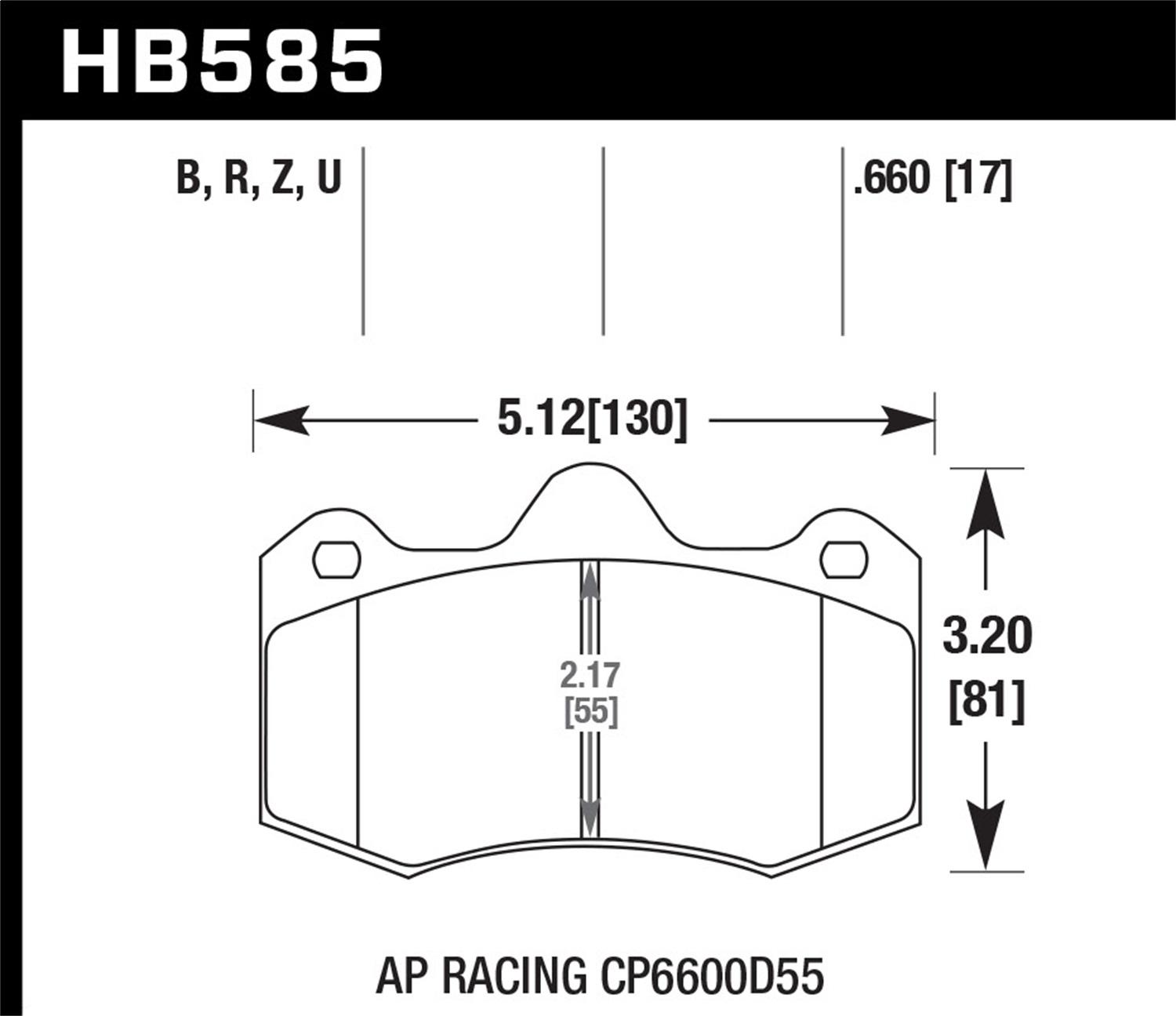 Hawk Street Brake Pads - HB585Z.660