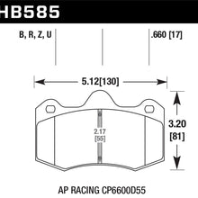 Hawk Er-1 Disc Brake Pad - HB585D.660