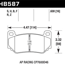 Hawk Motorsports Brake Pads - HB587Q.630