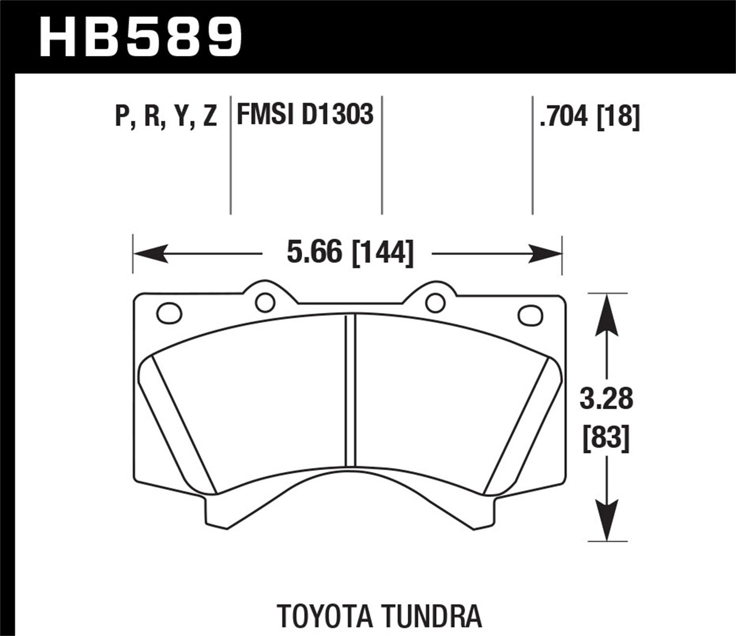 Hawk Street Brake Pads - HB589Y.704