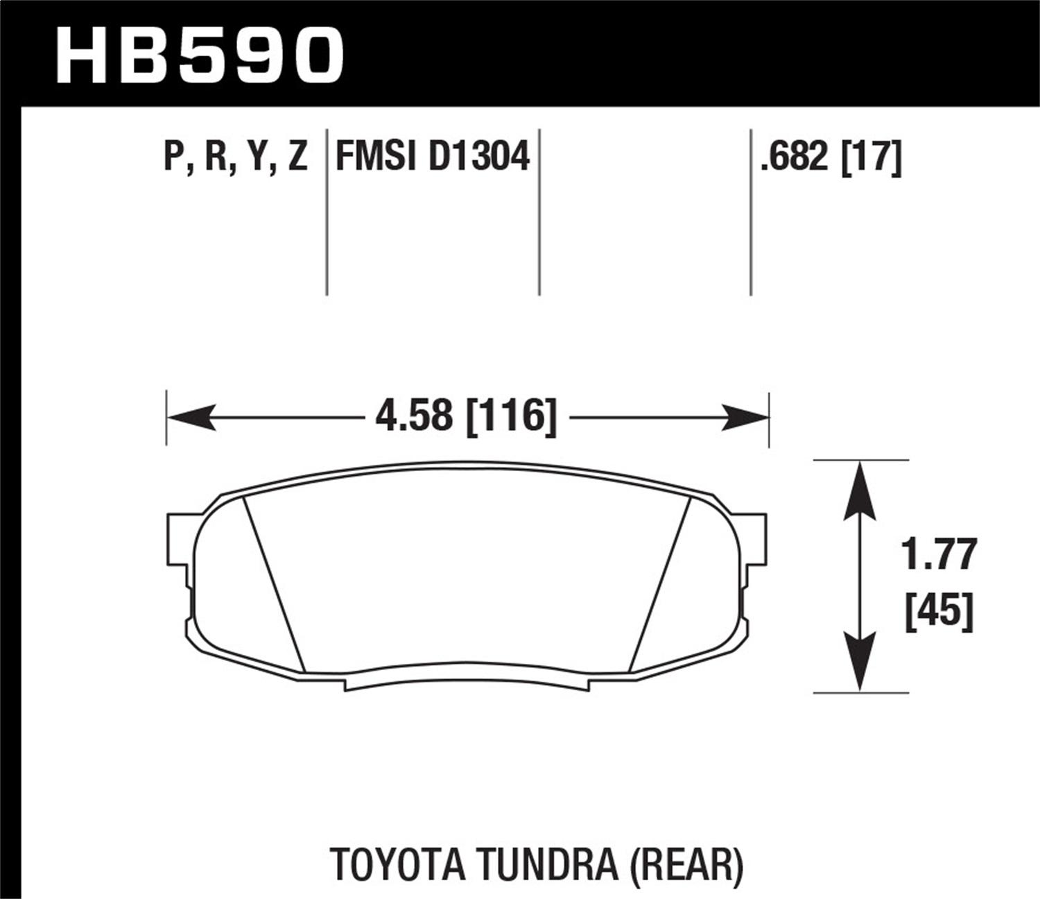 Hawk Street Brake Pads - HB590Y.682