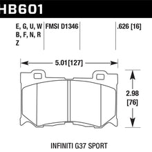 Hawk Motorsports Brake Pads - HB601U.626